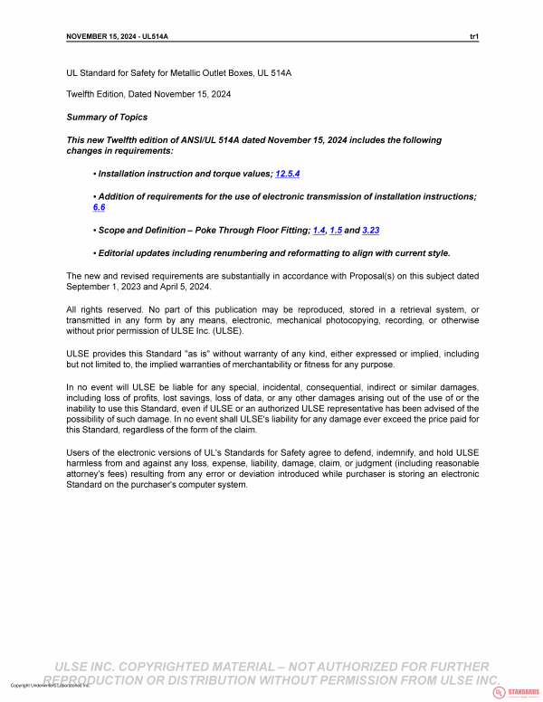 UL 514A PDF UL 514A PDF